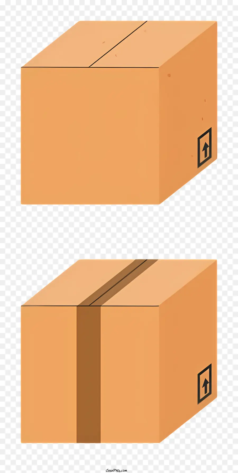 Коробка，гофрированные картонные коробки PNG