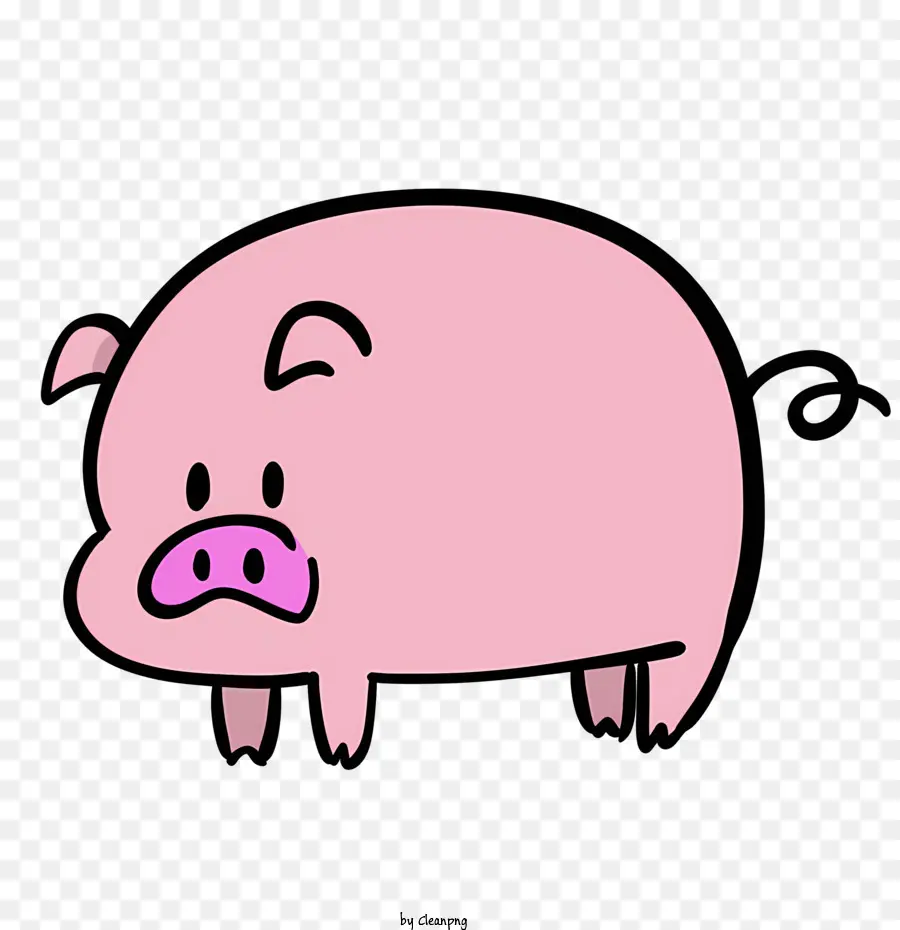 мультфильм，розовая свинья PNG