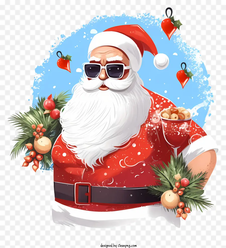 Эскиз Тропический Санта，Санта Клаус PNG