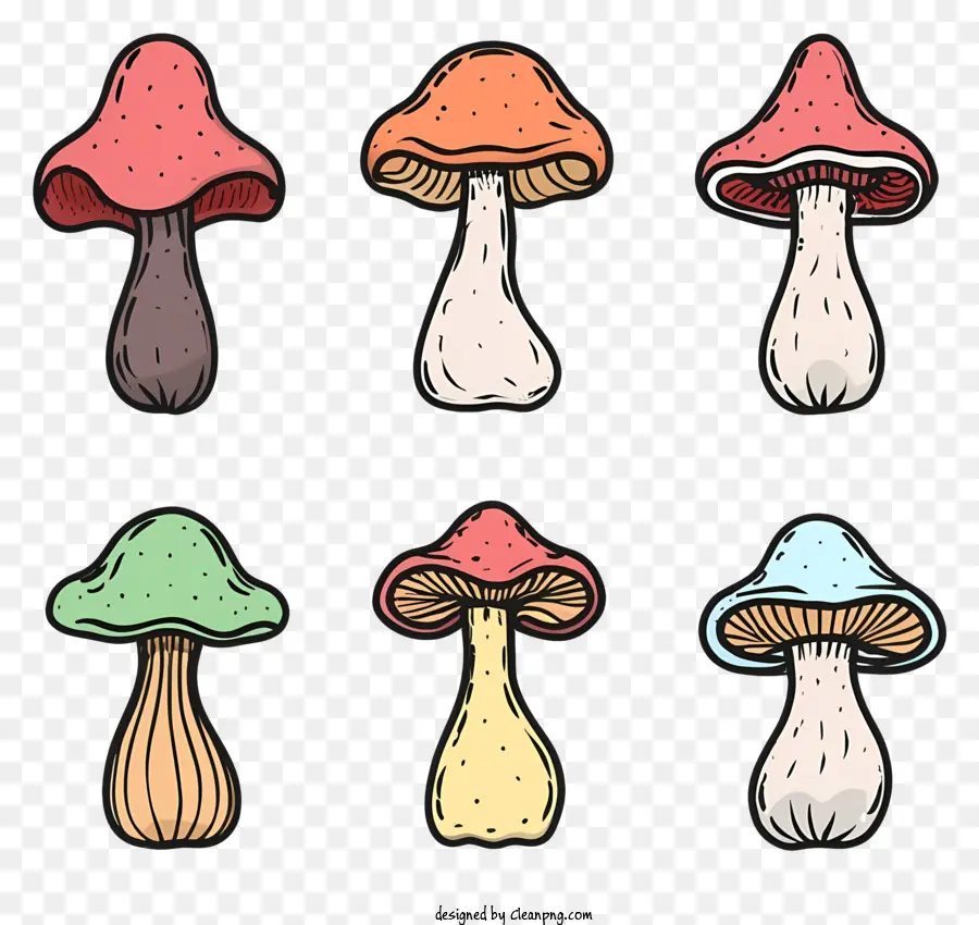 мультфильм，грибы PNG