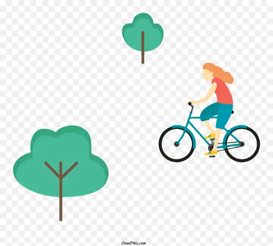 путешествовать，Женщина ездит на велосипеде PNG