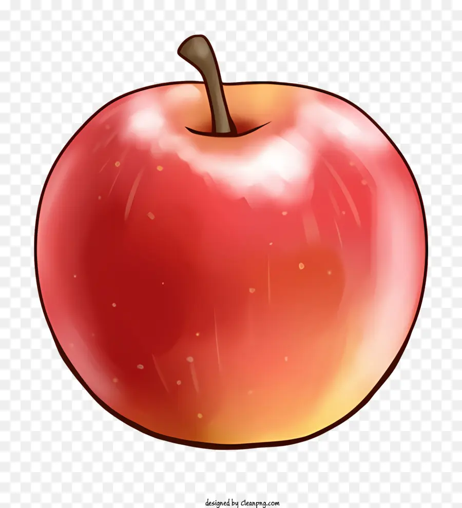 мультфильм，красное яблоко PNG