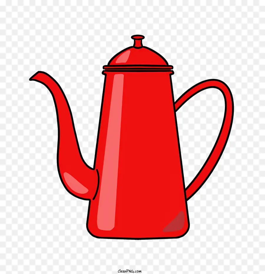 мультфильм，Красный чайник PNG