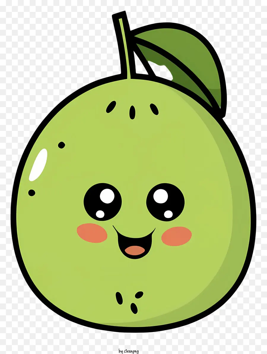 мультфильм，зеленое яблоко PNG