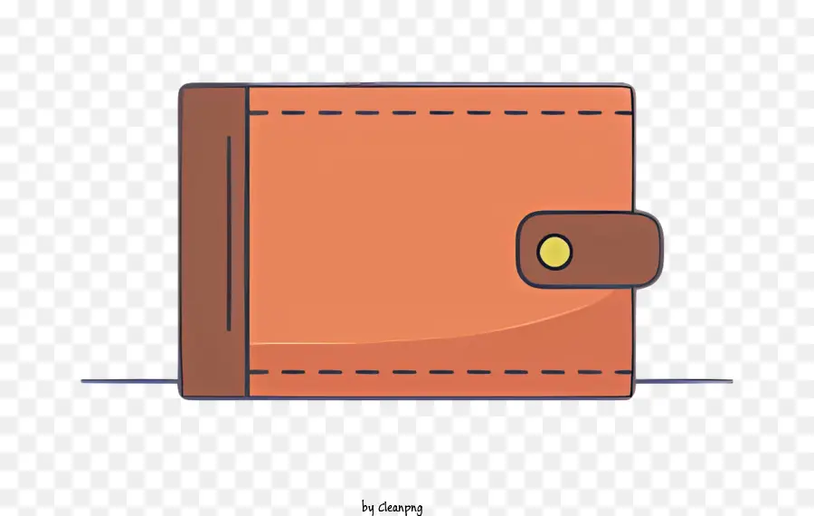мультфильм，коричневый кожаный кошелек PNG