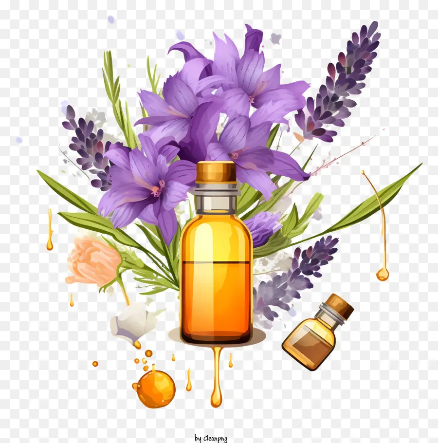 Нарисовать терапию цветочными эссенциями，эфирное масло PNG