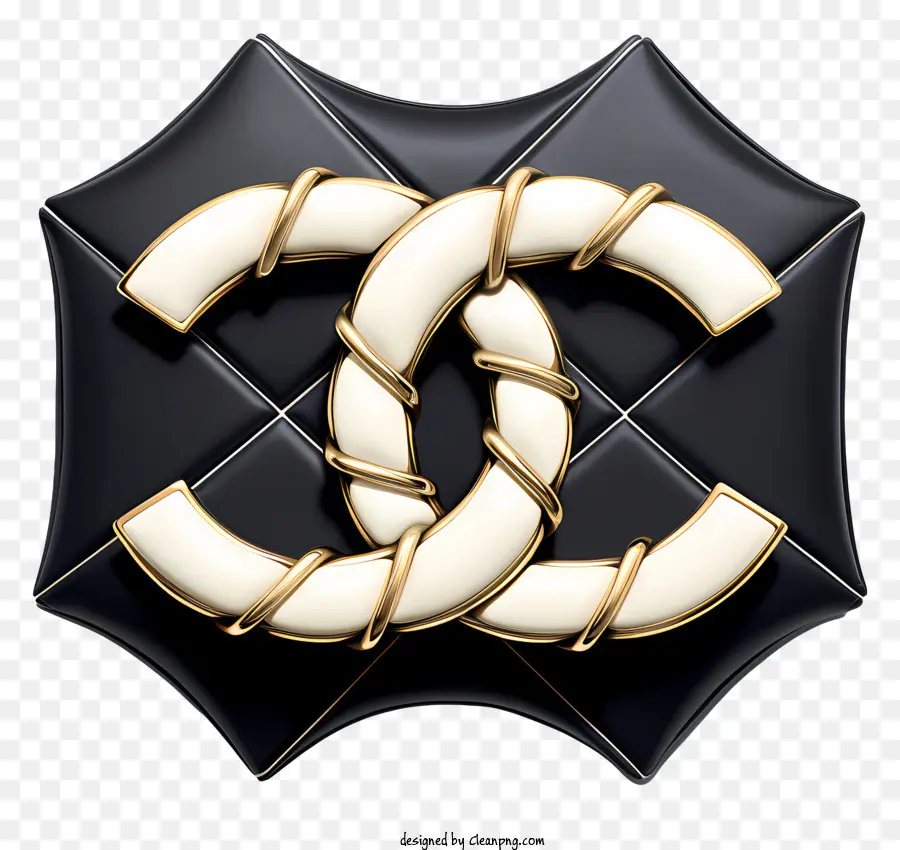 логотип Шанель，черно белый дизайн PNG