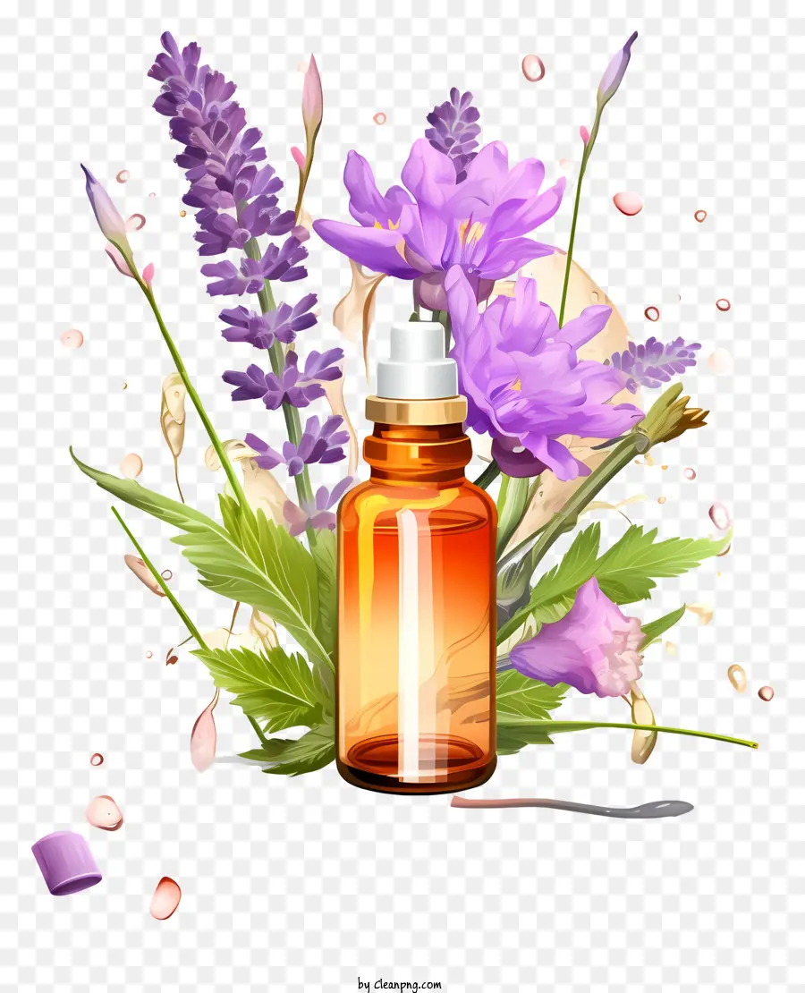 Нарисовать терапию цветочными эссенциями，эфирные масла PNG