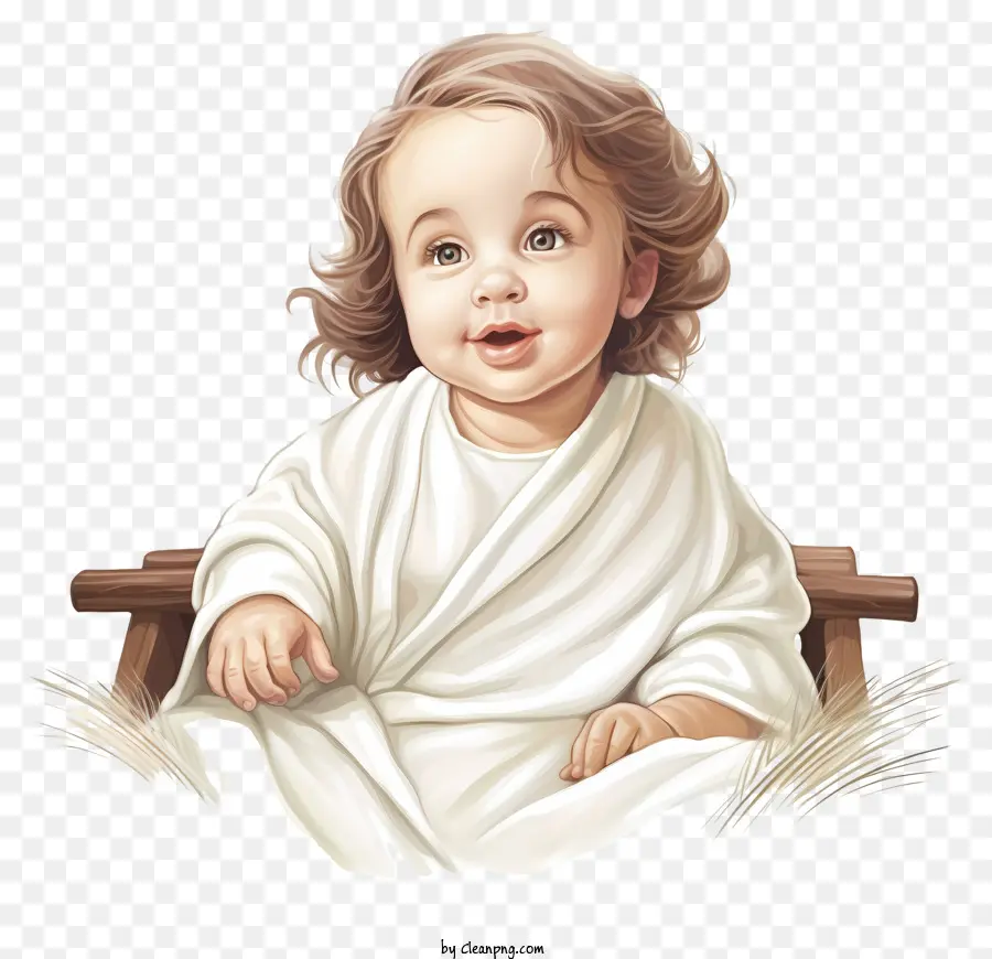 Ручная натянута Иисус детка，Baby PNG