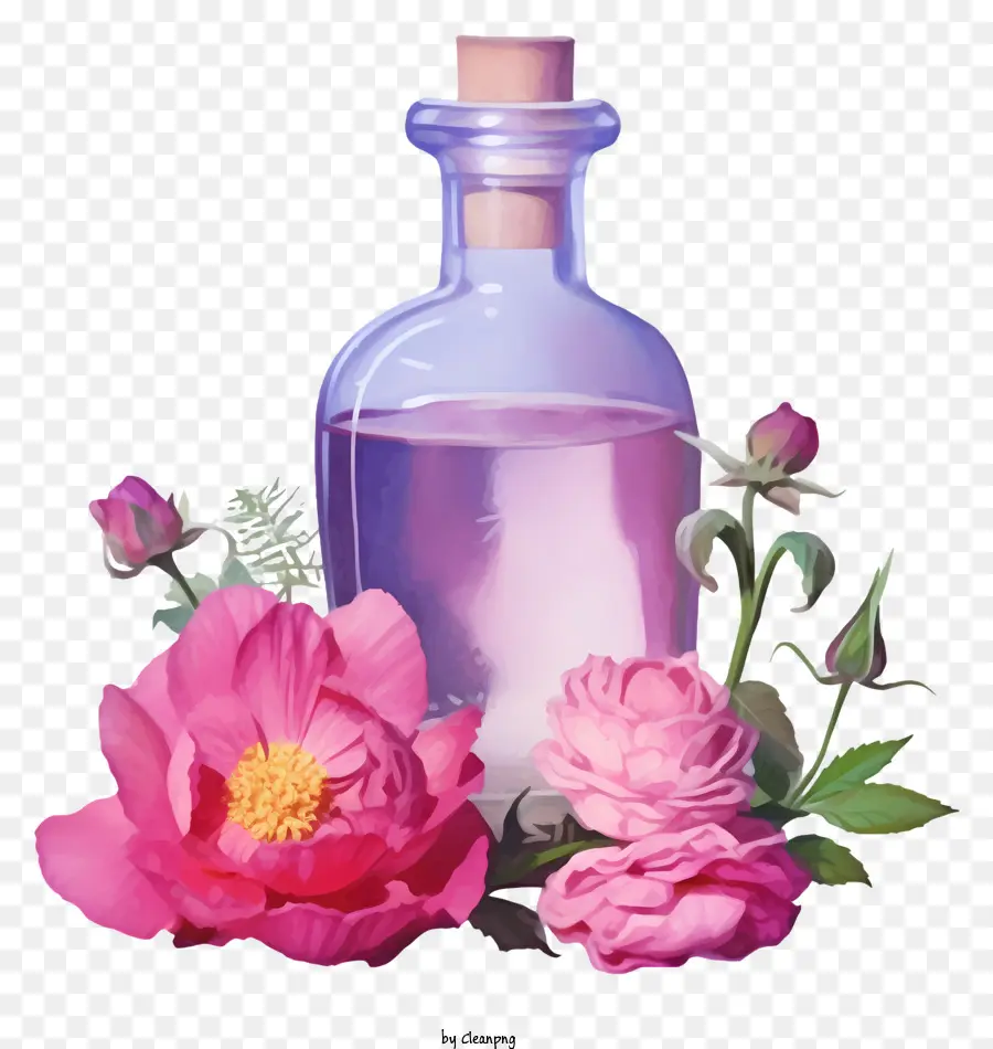 Цветочная эссенция терапия，чистая розовая вода PNG