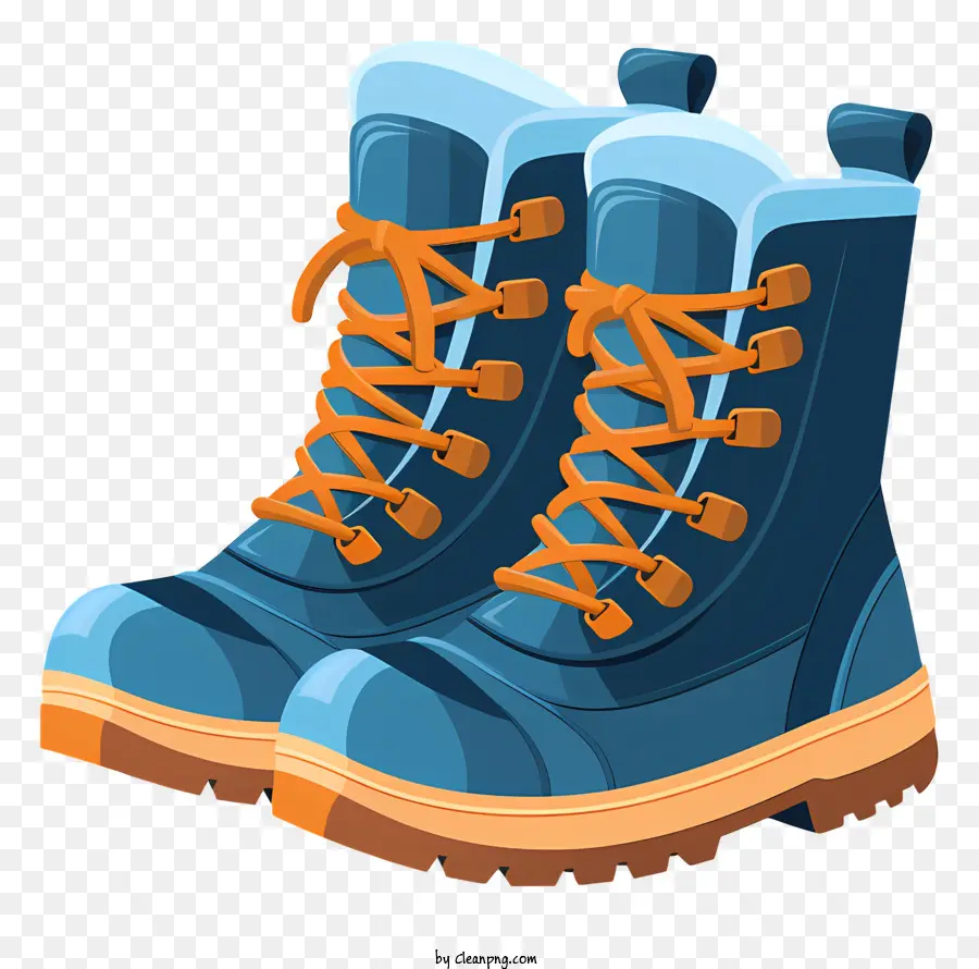 зимние сапоги，Синие зимние ботинки PNG