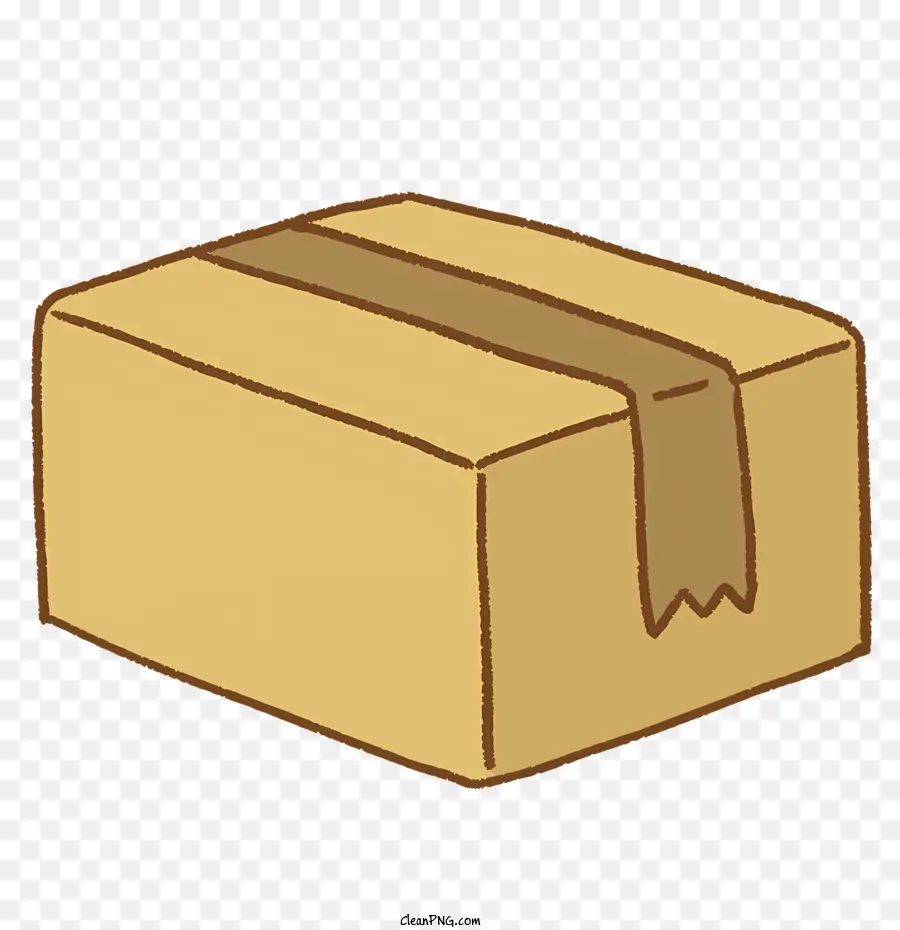 мультфильм，коричневая картонная коробка PNG