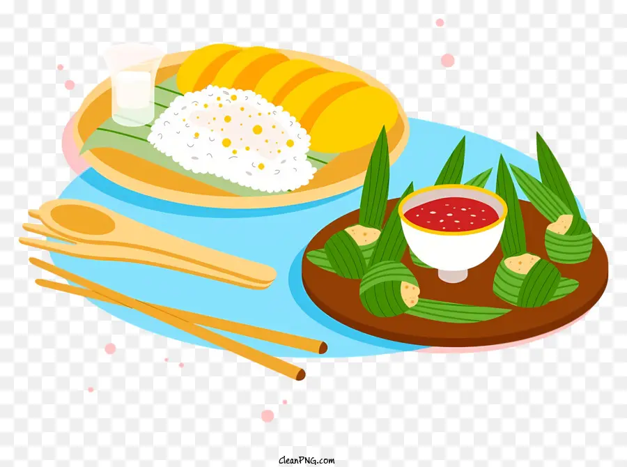 тайская еда，миска риса PNG