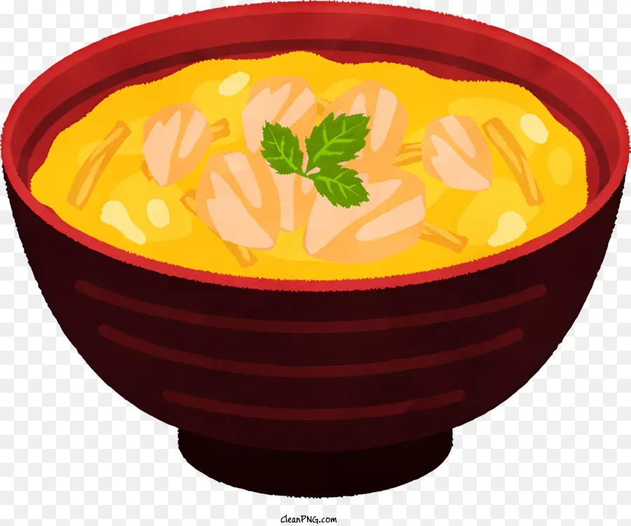 Желтый суп，сливочный суп PNG