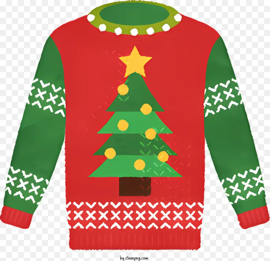 Рождественский свитер，Праздничный свитер PNG