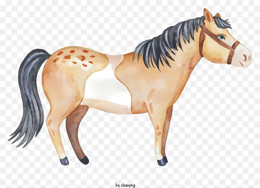 мультфильм，коричневая лошадь PNG
