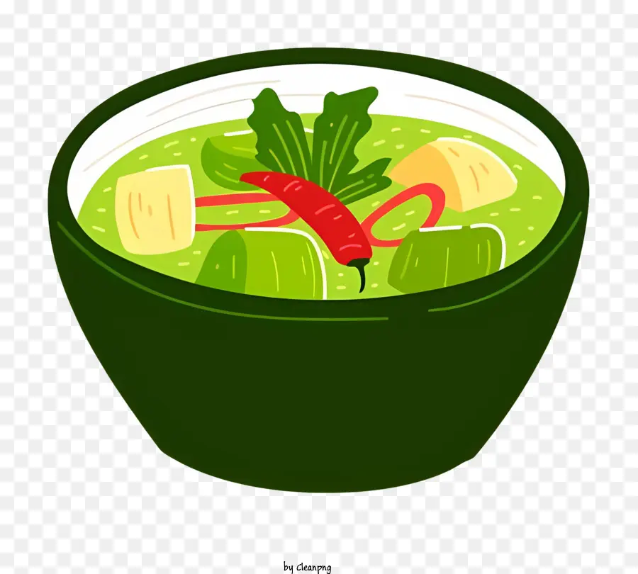 тайская еда，зеленый суп PNG