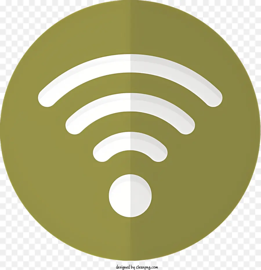 символ беспроводной доступ в интернет，зеленый круг PNG