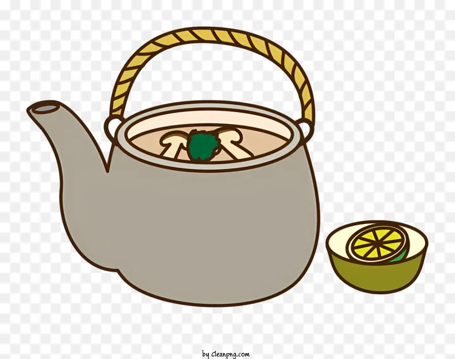 чайник，Металлический чайный горшок PNG