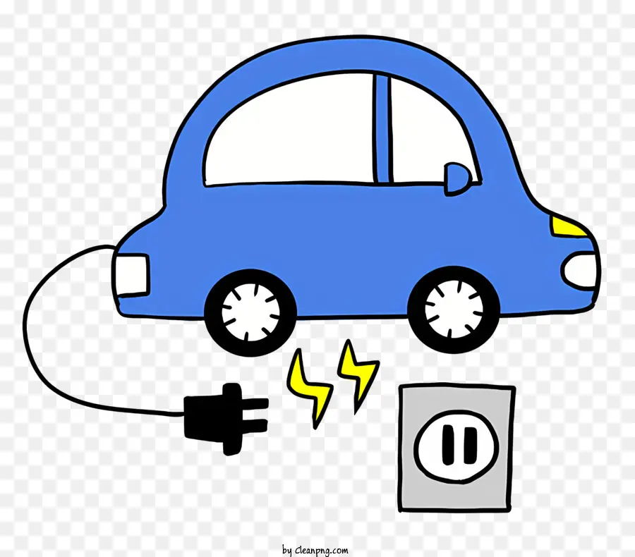 мультфильм，электрический автомобиль зарядки PNG