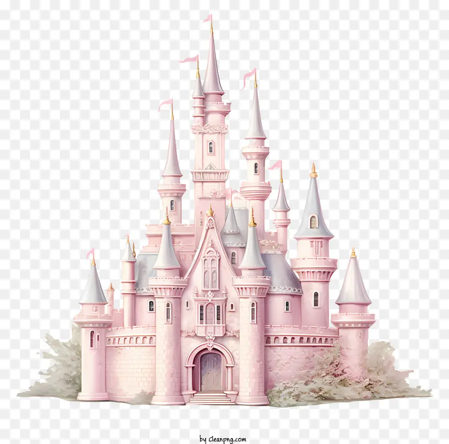 Принцесса Замок，Розовый замок PNG