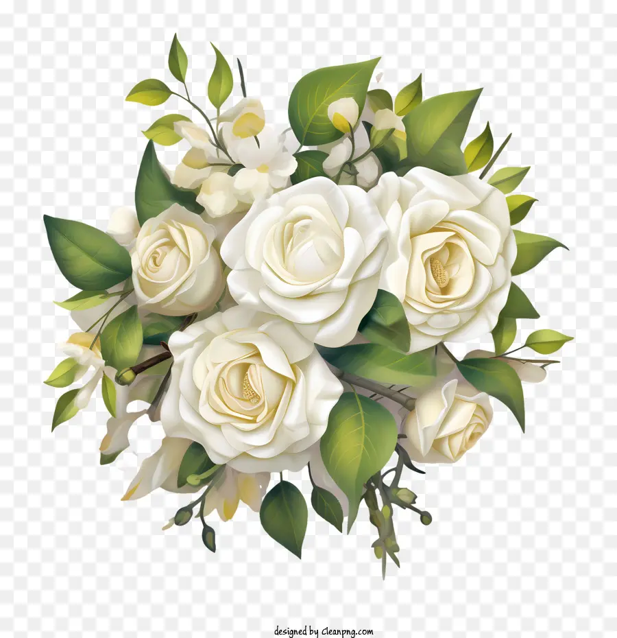 Белая розовая цветок，Белые Розы PNG