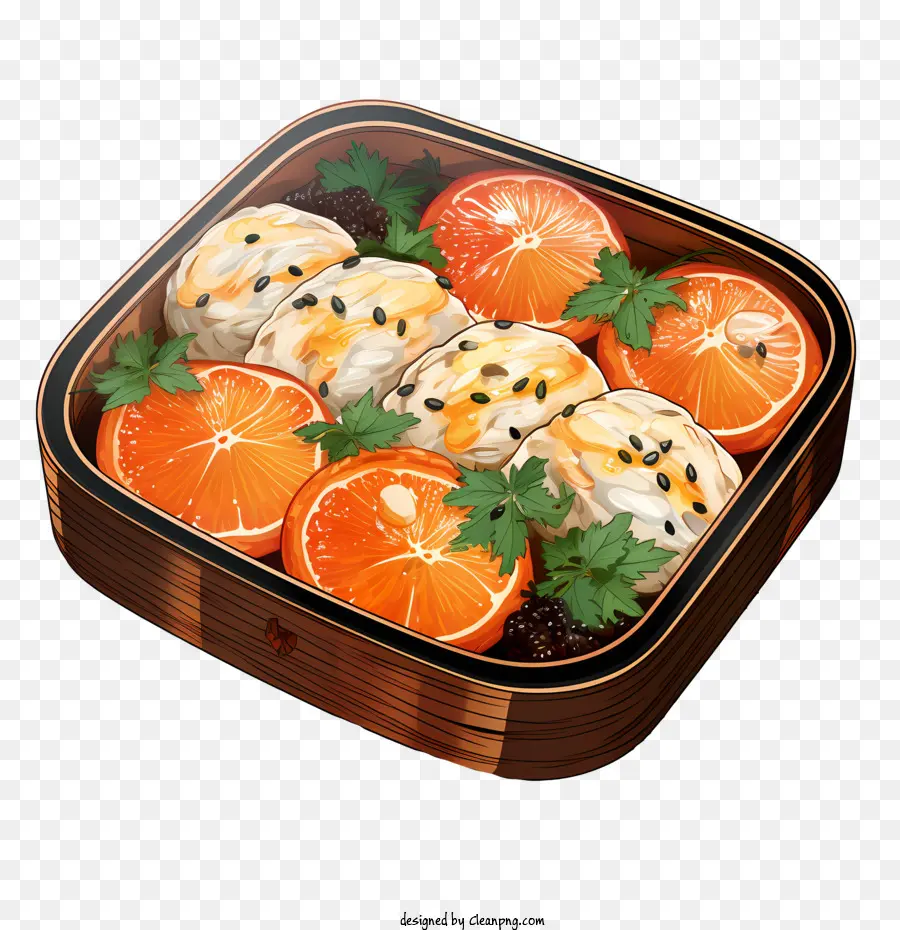 бенто коробка，японские блюда PNG