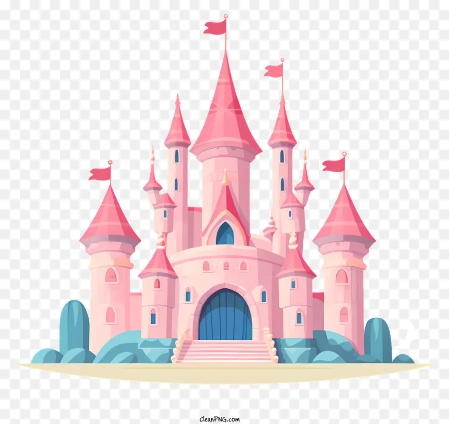 Принцесса Замок，мультипликационный замок PNG