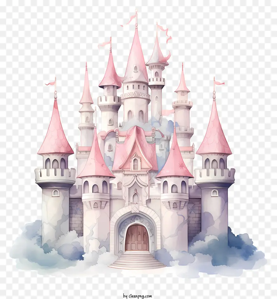 Принцесса Замок，замок в облаках PNG