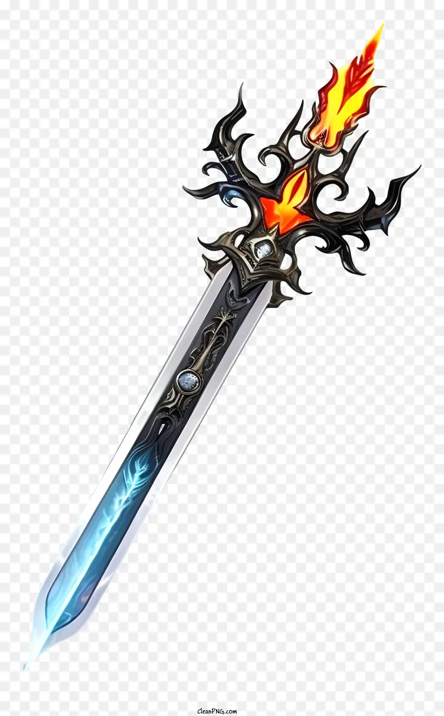 Реалистичный алмазный меч，Декоративный меч PNG