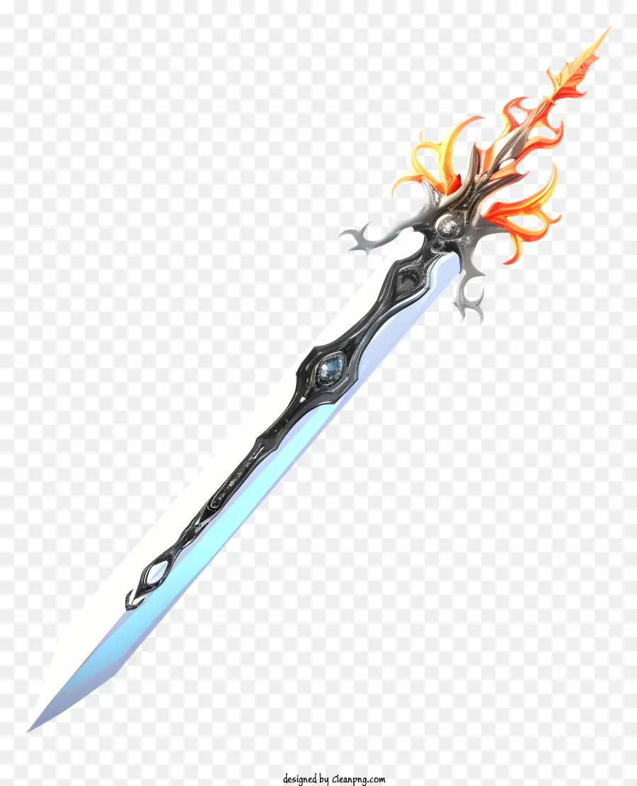 Реалистичный алмазный меч，фэнтези меч PNG