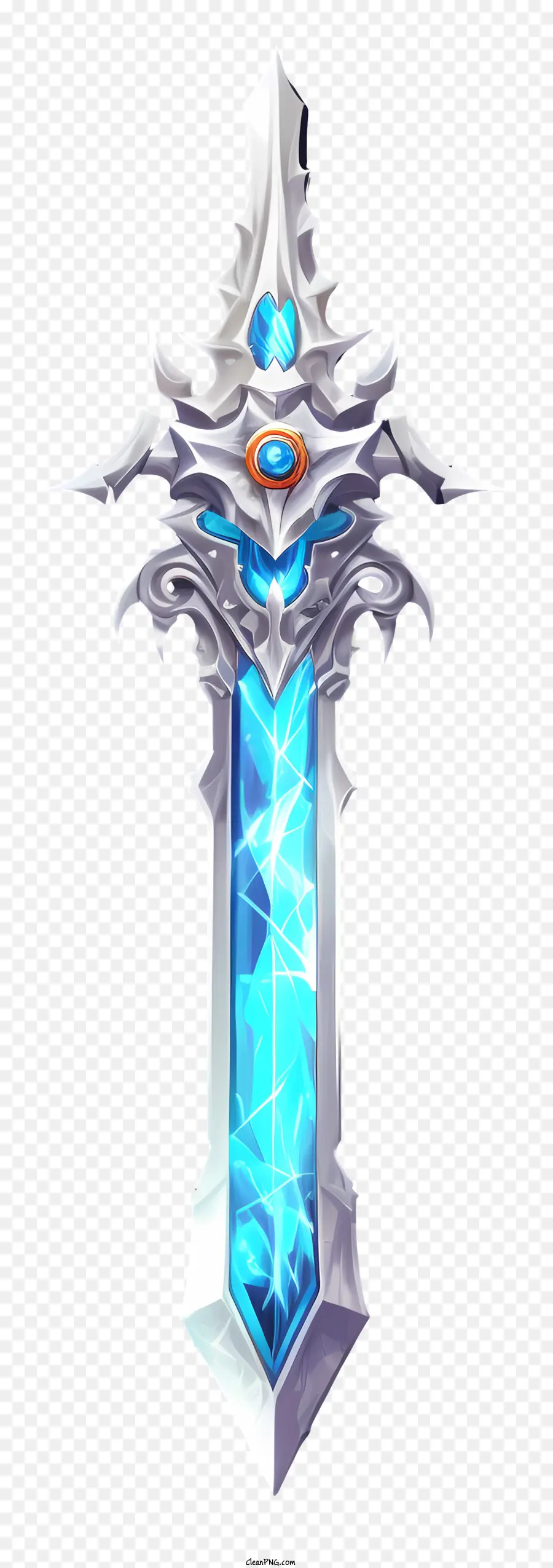 Ручная нарисованный алмазный меч，цифровое искусство PNG