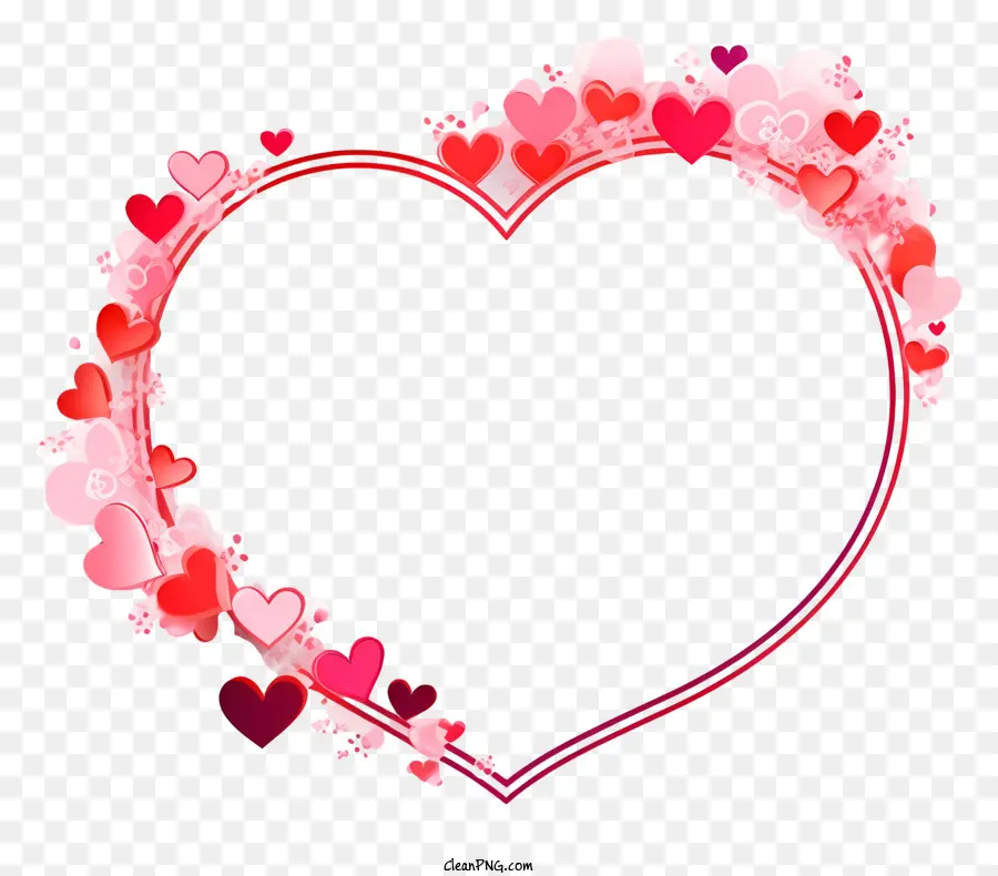 Реалистичная граница Дня Святого Валентина，кадра в форме сердца PNG