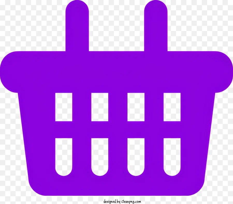 мультфильм，фиолетовая корзина для покупок PNG