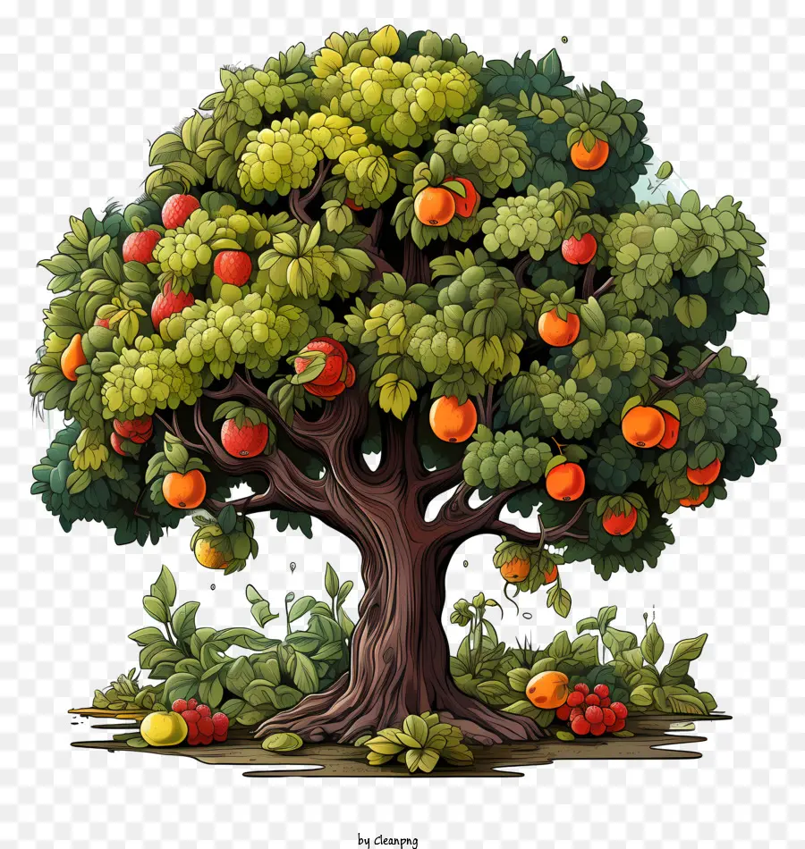 Фруктовое дерево，яблоня PNG