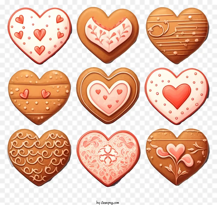Нарисовать печенье Валентина，Сердце в форме печенья PNG