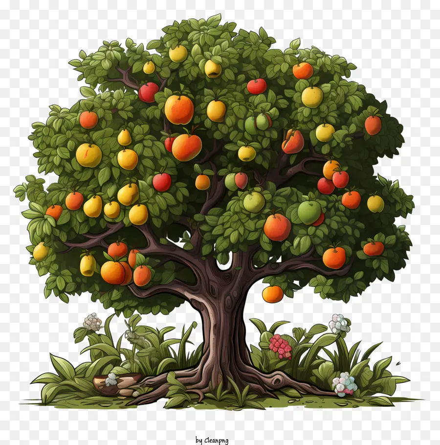 Фруктовое дерево，Яблоки PNG
