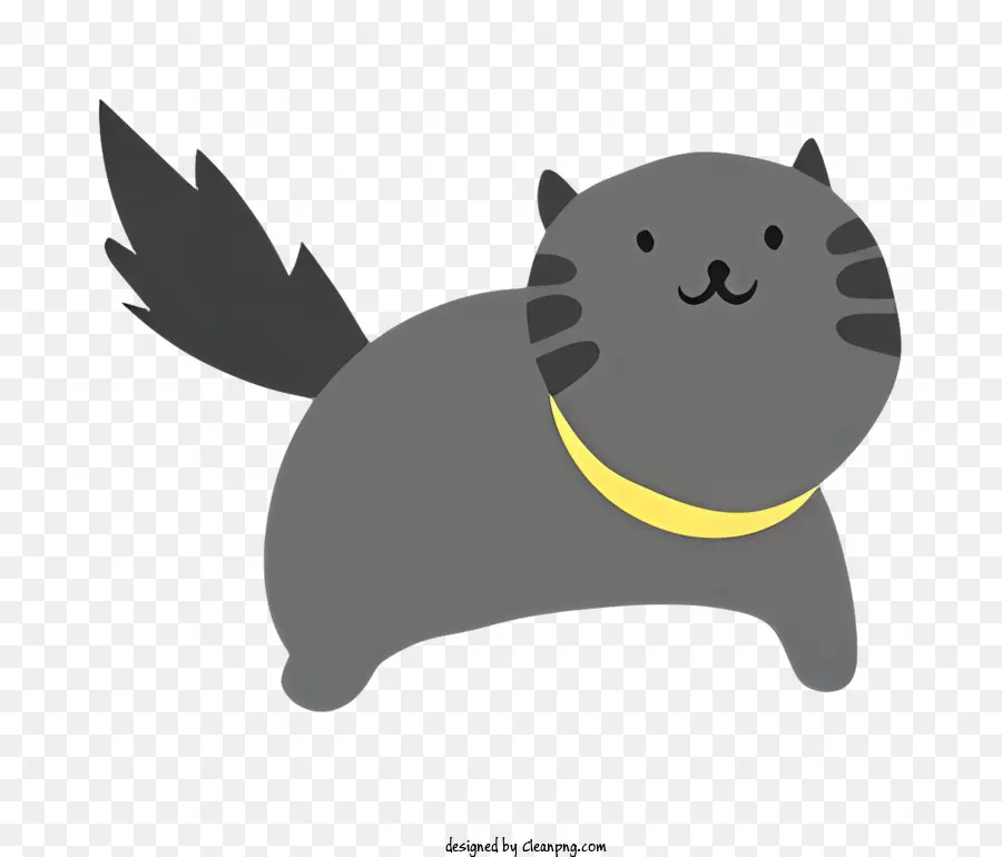 Черный кот，серый кот PNG