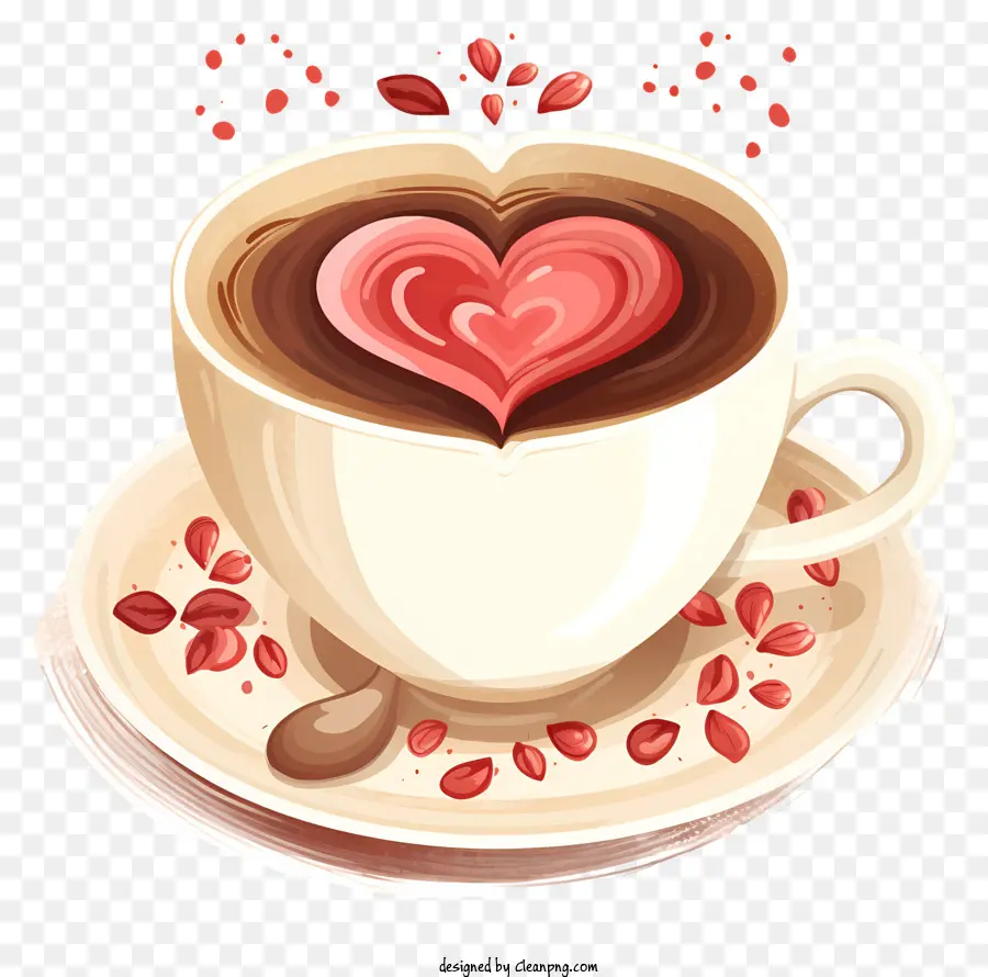 День Святого Валентина кофе，Горячий шоколад PNG