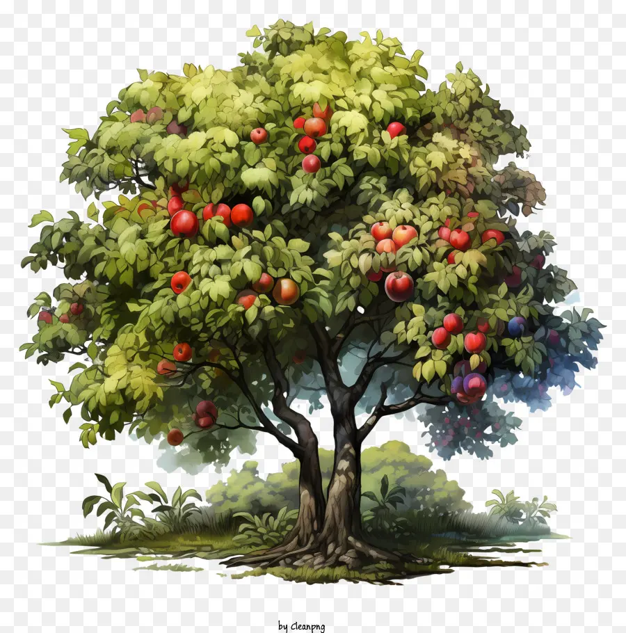 Фруктовое дерево，спелые фрукты PNG