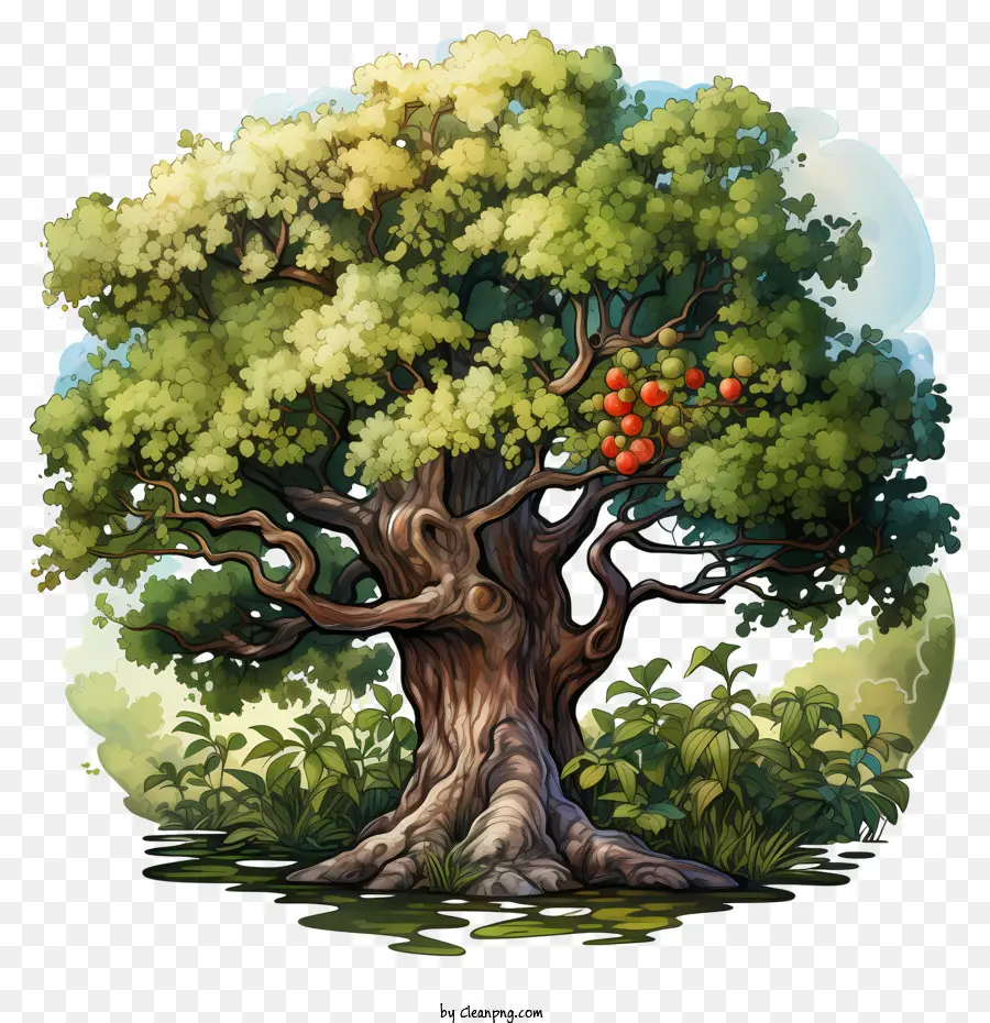 Фруктовое дерево，древнее дерево PNG