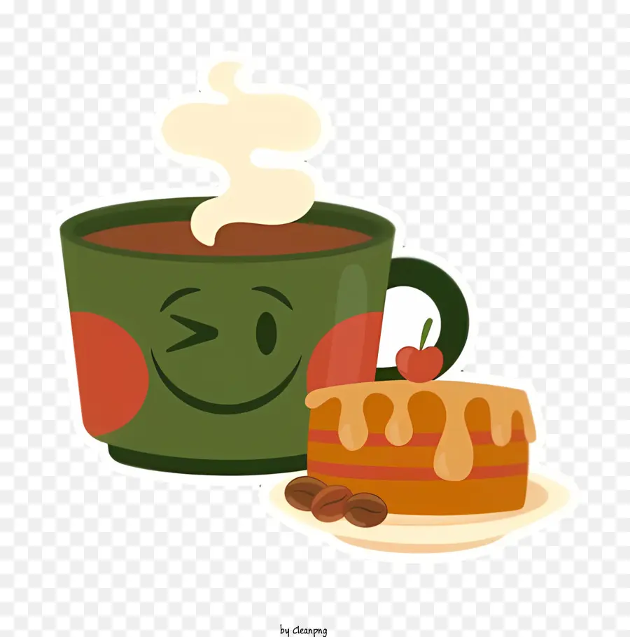 кофе，чашка кофе мультфильм PNG