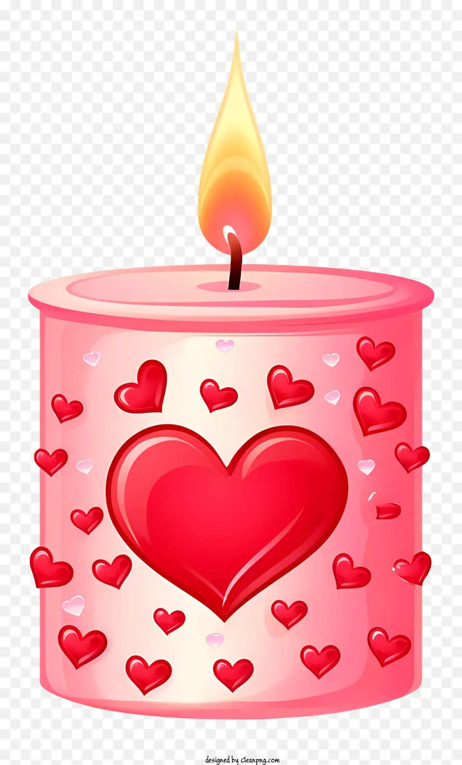 Свеча в День Святого Валентина，Розовая Свеча PNG