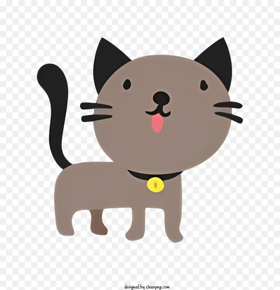 Черный кот，кошка PNG