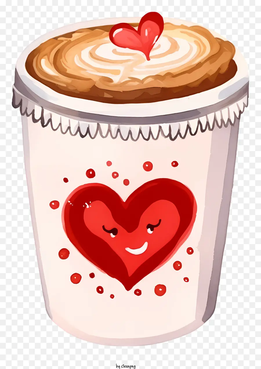 акварельный кофе День Святого Валентина，Cup Of Coffee PNG