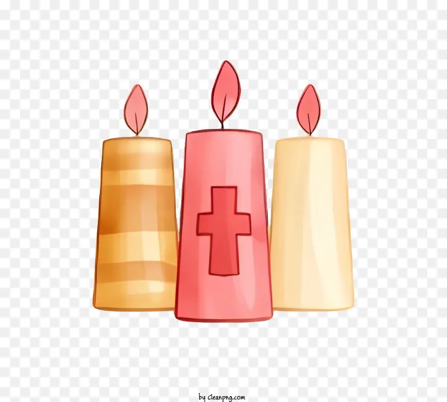 крещение，свечи PNG