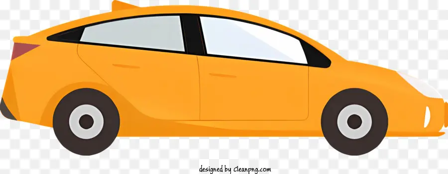 Желтая машина，компактный автомобиль PNG