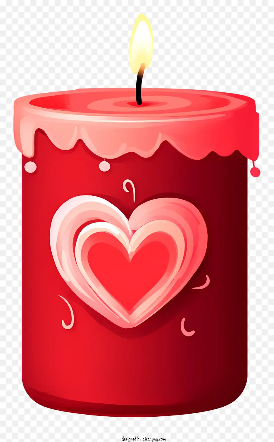 Свеча дня Святого Валентина，красная свеча PNG