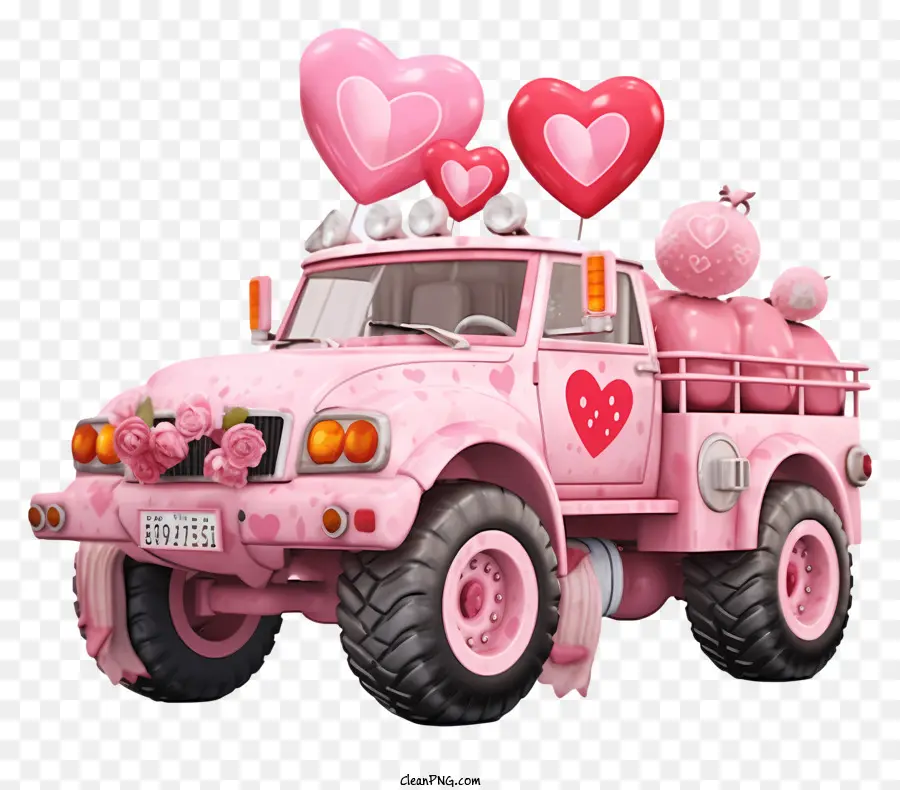 Реалистичный автомобиль Валентина，Valentines Day PNG