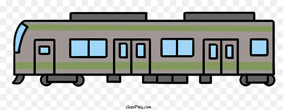 серый и зеленый поезд，тренироваться с окнами PNG
